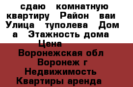сдаю 1 комнатную квартиру › Район ­ ваи › Улица ­ туполева › Дом ­ 2а › Этажность дома ­ 9 › Цена ­ 8 000 - Воронежская обл., Воронеж г. Недвижимость » Квартиры аренда   
